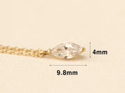 14K 18K gold Crystal Cubic Necklace