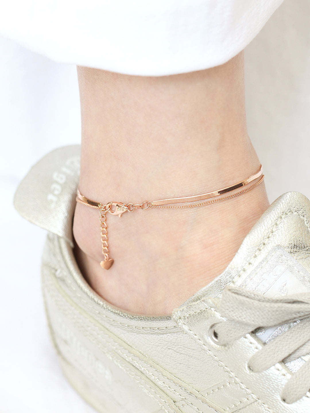 14K 18K Gold Snake Chain Anklet – MinimalBijoux