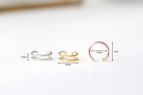 925 Silver Two Line Ear Cuff