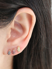 14K Gold Pineapple Cartilage Earring 18G16G