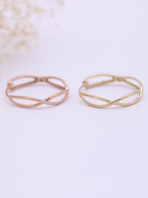 14K Gold Twist Hoop Earring