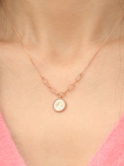 14K 18K Gold Athens Coin Necklace