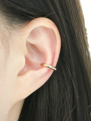 925 Silver Simple Bold Ring Ear Cuff
