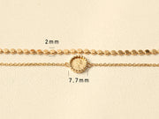 14K 18K Gold Coin Chain Bracelet