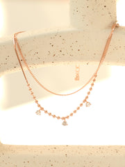 14K 18K Gold Cubic Ball Chain Anklet