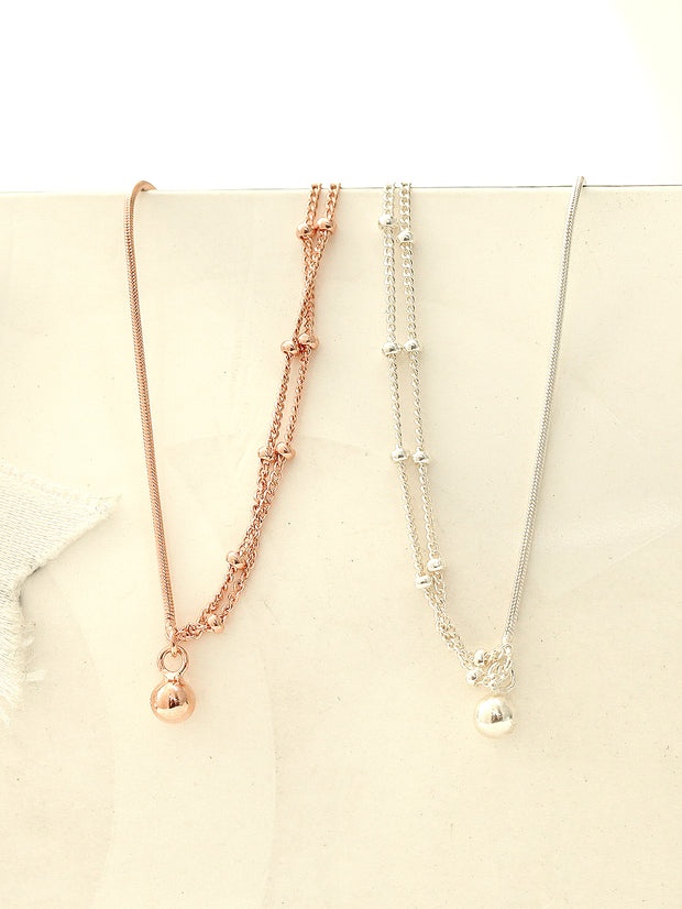 925 Silver Ball Point Chain Anklet