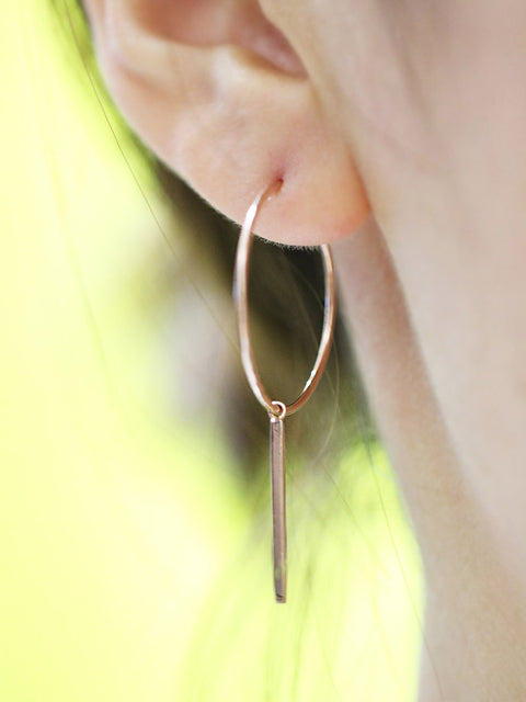 14K gold Hoop Earring 18g