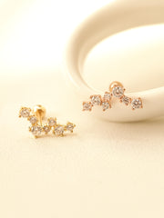 14K gold constellation cartilage earring 20g