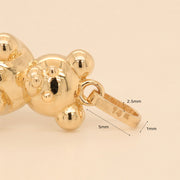 14K 18K Gold Huggy Bear Pendant Necklace