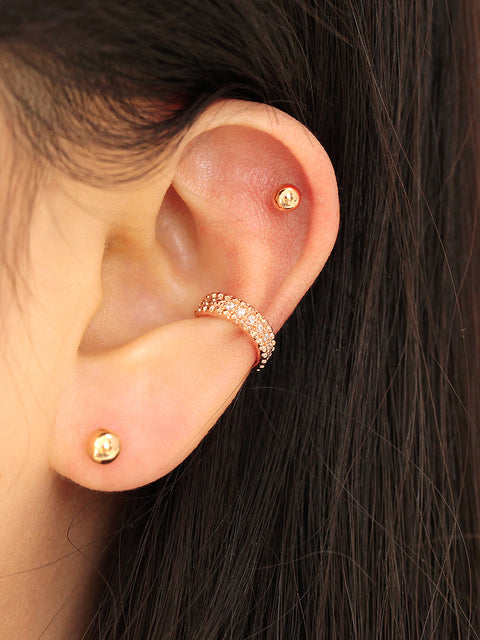 925 Silver Wave Cubic Ear Cuff