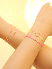 14K gold handmade family bracelet