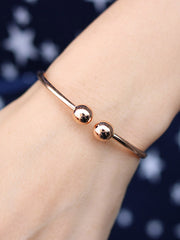 14K Gold Ball Cuff Bracelet