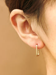 14K gold  Square earring