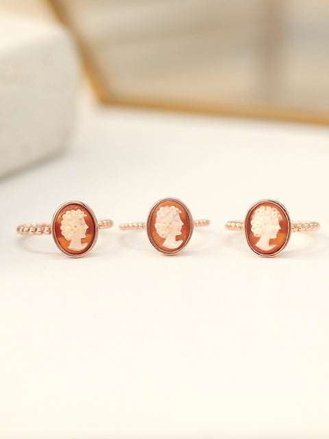 14K 18K Gold Cameo Ring