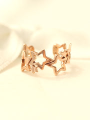 14K Gold Star Ear Cuff