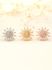 Pretty CZ Big Flower Cartilage earring