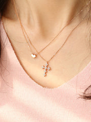 14K 18K Gold Mini Heart Necklace