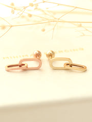 14K gold Drop Chain cartilage earring 20g