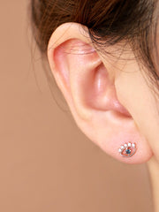 14K Gold Evileye Cubic Cartilage Earring 18G16G