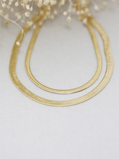 14K Gold Snake Chain Anklet Bracelet