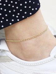 14K Gold Modern Chain Anklet bracelet