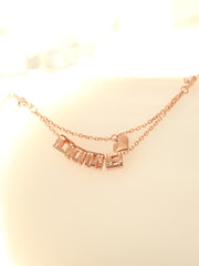 14K 18K Gold Love Heart Chain Anklet