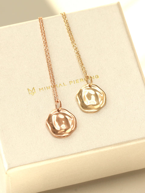 14K 18K Gold Coin Necklace