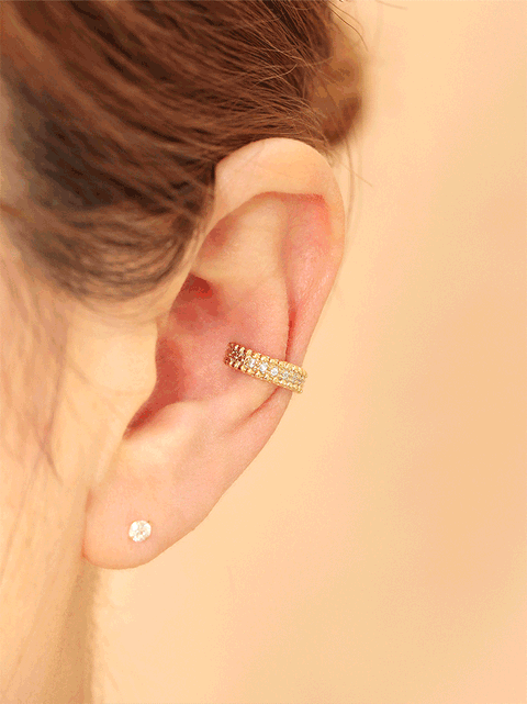 925 Silver Wave Cubic Ear Cuff