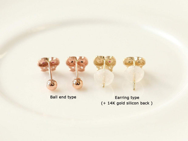 14K gold Cross cartilage earring 20g