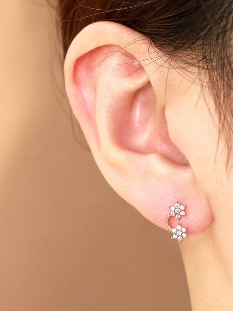 Double Flower Cartilage earring