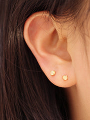 14K Gold Natural Opal Cartilage Earring 20G