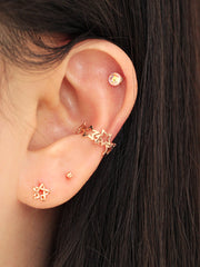 14K Gold Star Ear Cuff