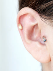 14K Gold Pineapple Cartilage Earring 18G16G