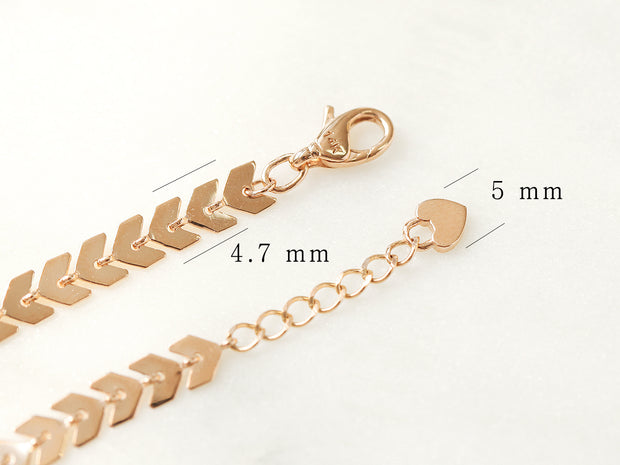 14K 18K Gold Bay Leaf Bracelet