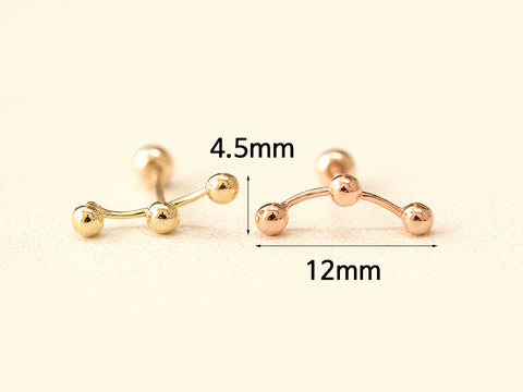 14K Gold Constellation Ball Cartilage Earring 20G