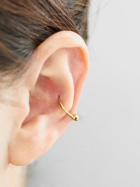 14K gold Ball Ring inner conch earring 18g