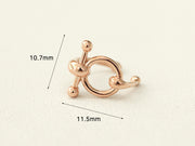 14K Gold Knot Ear Cuff