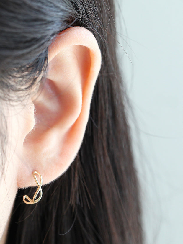 14K Gold Twist Cartilage earring 20g