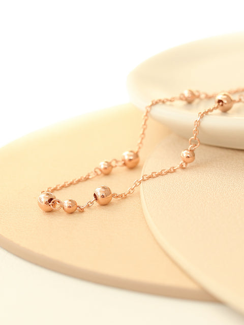 14K 18K Gold Ball Chain Anklet Bracelet