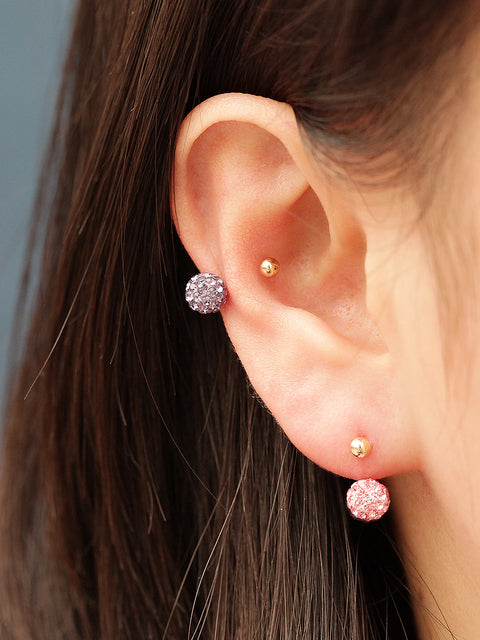 14K Gold Color Cubic Ball Tragus Piercing 20G