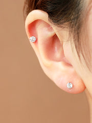 14K gold Cubic cartilage earring 18g16g