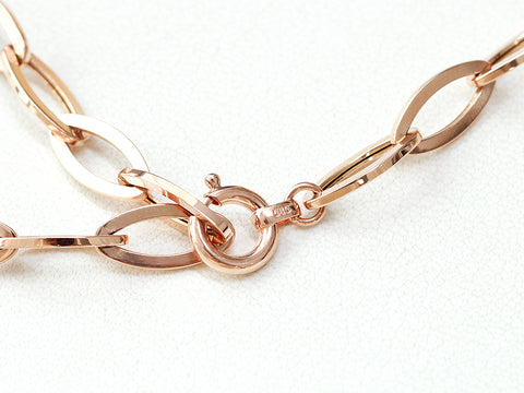14K Gold Heart Round Chain Necklace