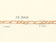 14K 18K Gold Flat Square Chain Bracelet