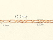 14K 18K Gold Flat Square Chain Bracelet