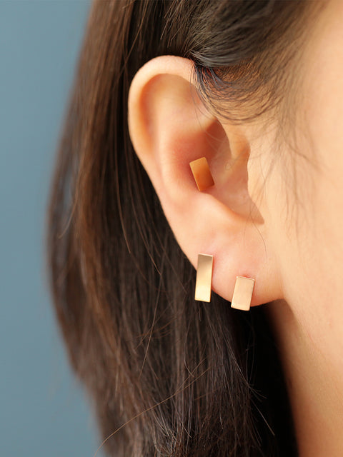 14K gold Stick cartilage earring 20g