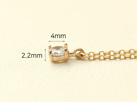 14K 18K Gold Rough Diamond Necklace