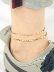 14K 18K Gold Style Chain Anklet Bracelet