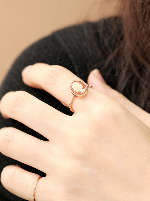 14K 18K Gold Cameo Ring