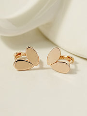 14K 18K Gold Leaf Heart Cartilage Hoop Earring