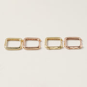 14K 18K Round Square Cartilage Hoop Earring